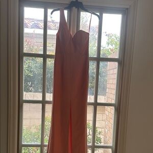 Abyss By Abby Orange Slip Dress Spaghetti Strap Sleeveless
